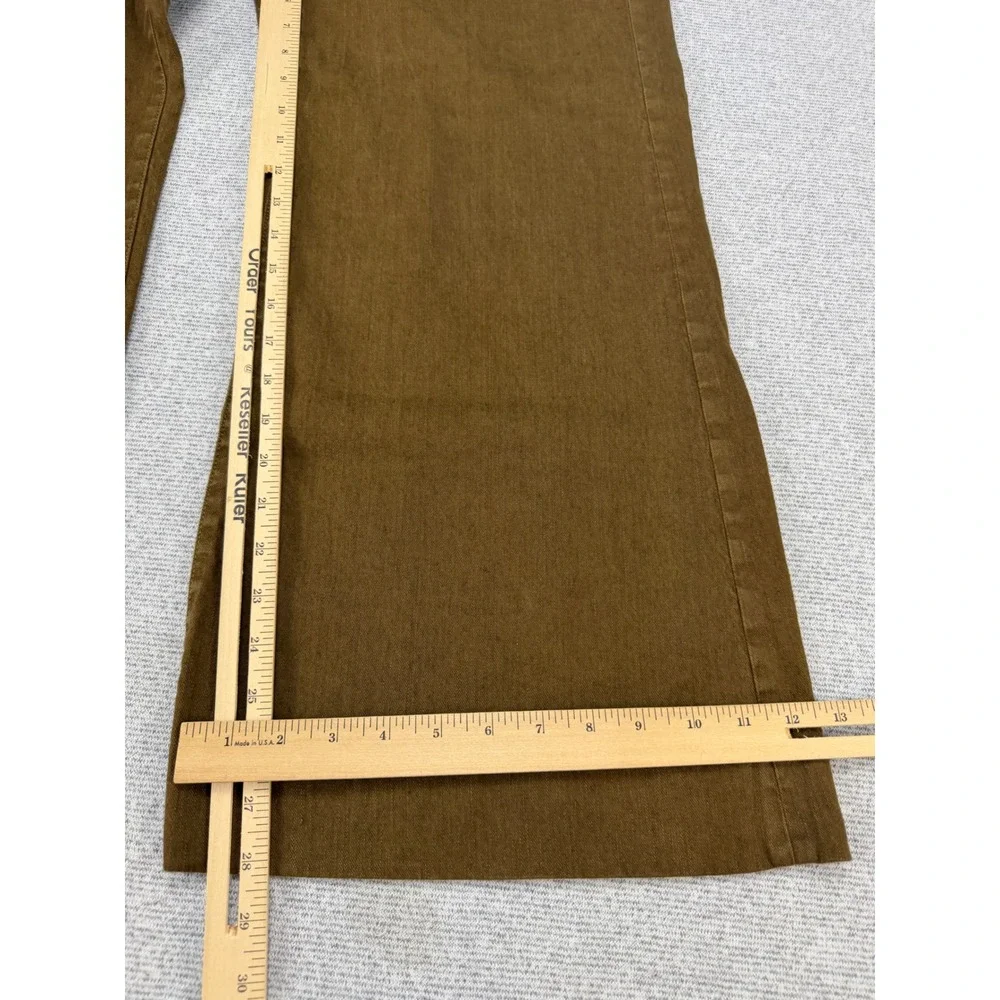 Banana Republic Women 30 Brown Linen Blend High Rise Wide Leg Flare Pants